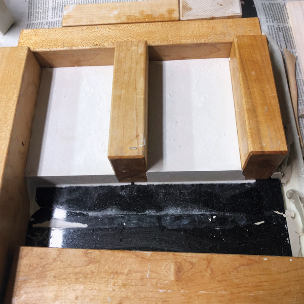 A Blocks used to make plaster carving slabs.