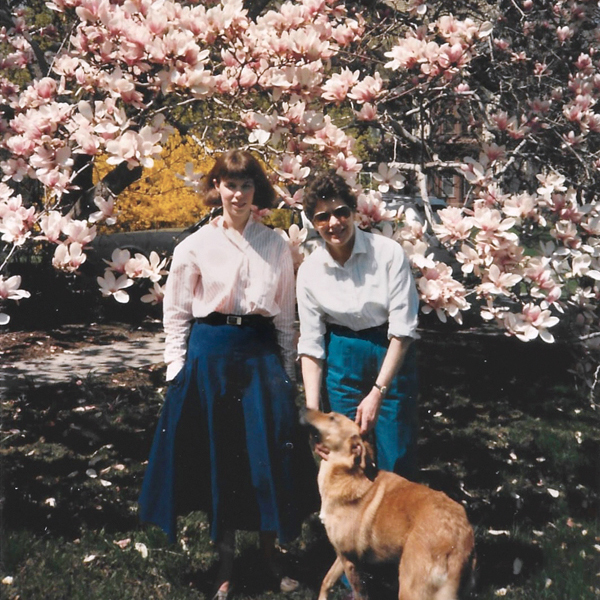 5 Rumsey’s mom (Moira MacAvoy), grandma (Peggy MacAvoy), and Polly in front of their magnolia tree. Photo: Moira MacAvoy.