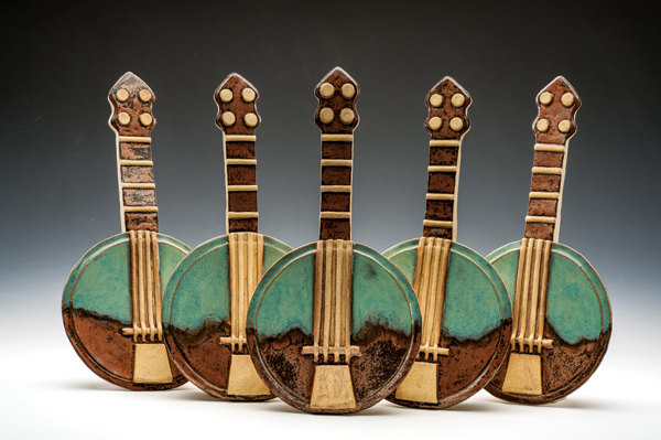 11 Tennessee Governors Arts Awards, 14 in. (36 cm) in height, handbuilt rattle with clay beads inside, cone 6 glaze, 2021. Photo: Carlos Jones.