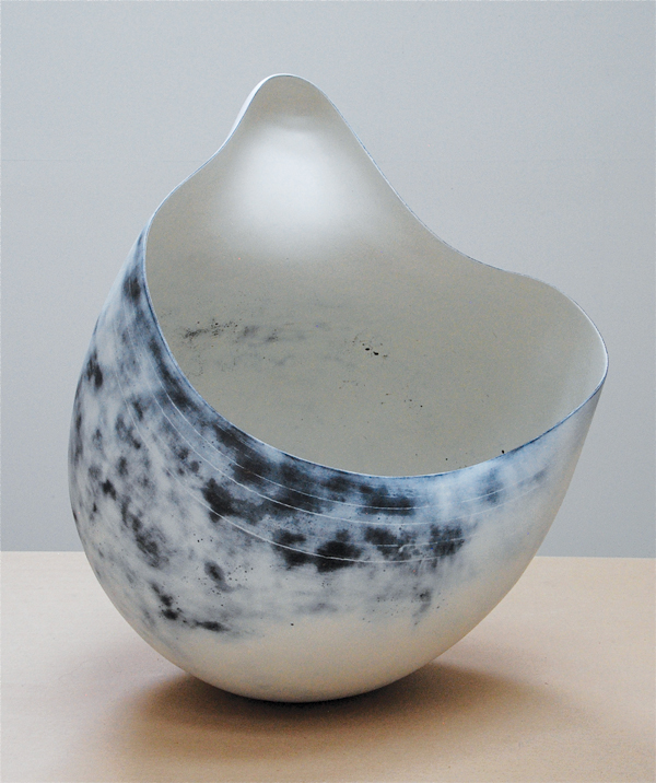 Borealis, 28 in. (71 cm) in height, cast earthenware, multiple firings to cone 1, 2014.