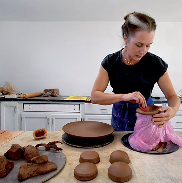 10 Jessica Brandl working in her studio.