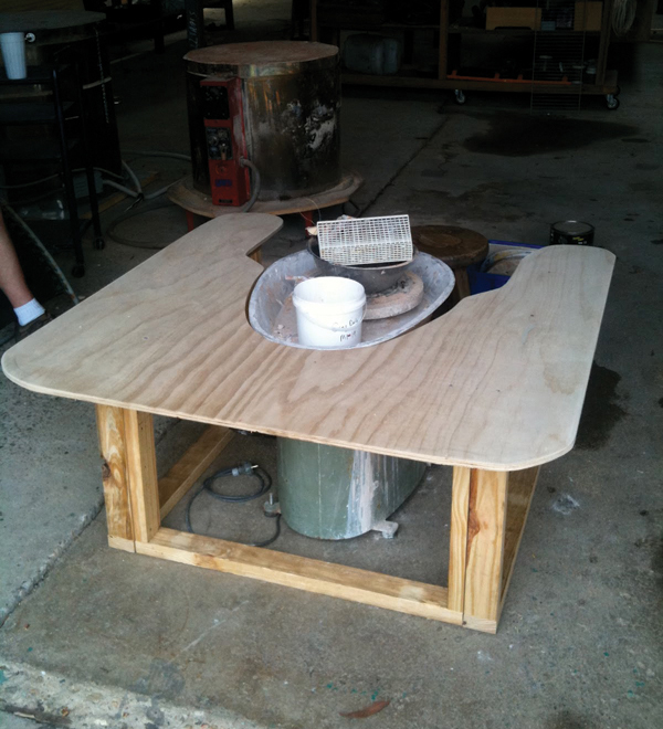 How to Make a Roomy Custom Table for Your Pottery Wheel