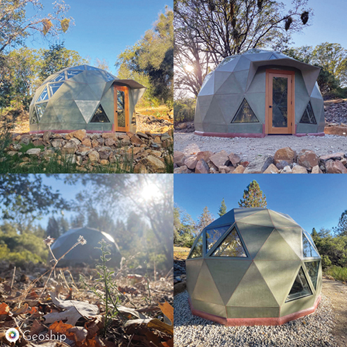 Geoship now has an actual prototype built of the 500-year-lifespan geodesic  dome home