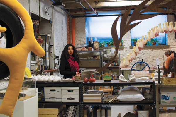 3 Katayoun Amjadi in her studio in the Q.arma Building, NE Minneapolis Arts District. Photo: Samantha Sang.