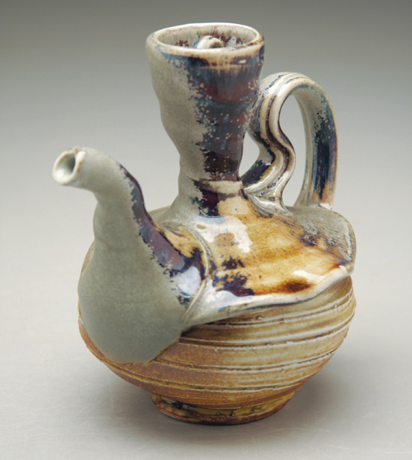 3 Ewer, 7 in. (18 cm) in height, wood-fired, salt/soda-glazed stoneware, 2016.