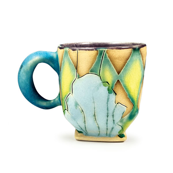 3 Shana Salaff’s espresso cup, 2¾ in. (7 cm) in height, ceramic, fired in oxidation, 2021. 