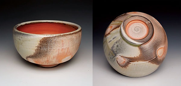 1 A bowl made and fired in Matthew Gaddie’s wood kiln—one of a few wood-fired kilns he has built and run as a community effort in Kentucky. 
