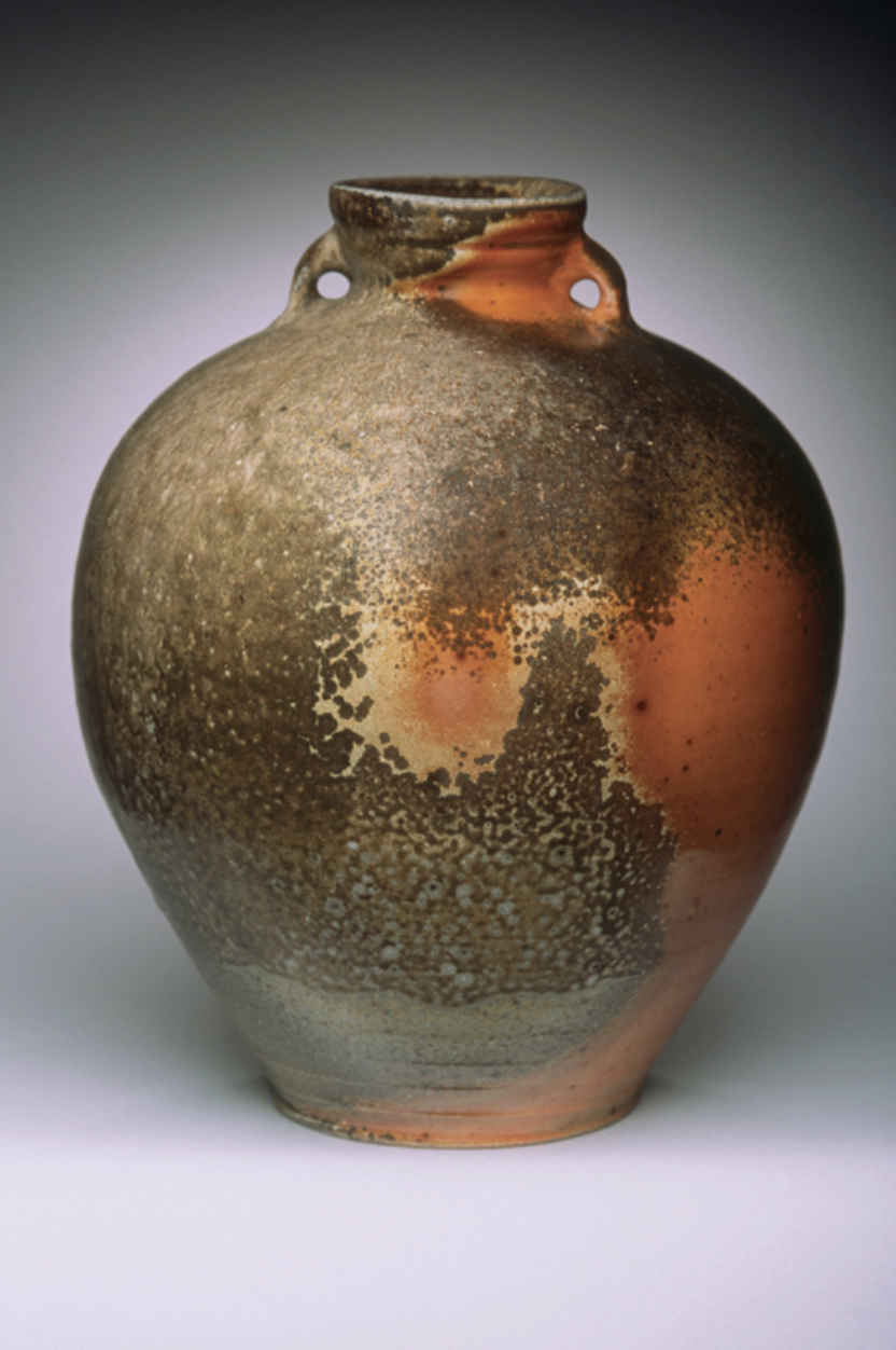 3 Jar, 16 in. (41 cm) in height, stoneware, fired in anagama firebox to cone 12.