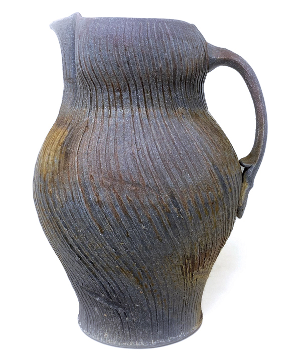 2 Andrew Linderman’s pitcher, 10 in. (25 cm) in height, wood-fired ceramic, 2022. 