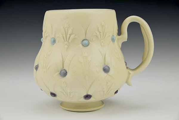 White Damask Cup, 4 in. (10 cm) in height, porcelain, 2022. 