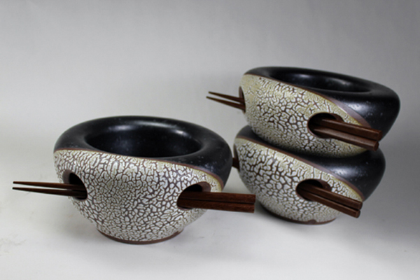 Chopstix Bowls, 7½ in. (19 cm) in diameter, stoneware. Photo: R. Cole Collier. 