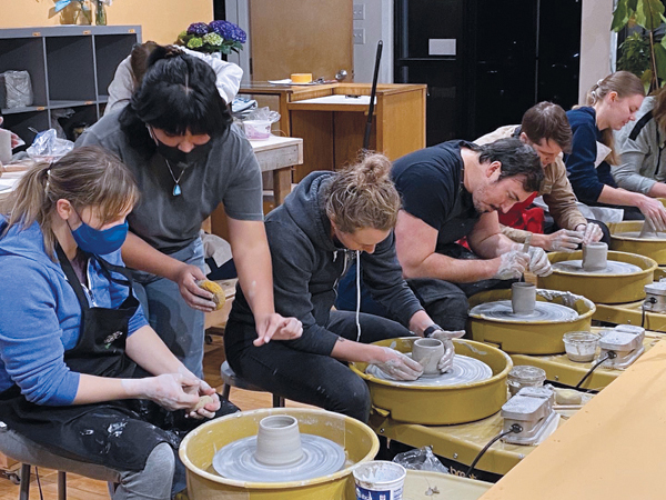 7 Wheel-throwing class at Rain City Clay taught by Brooke Felix. 