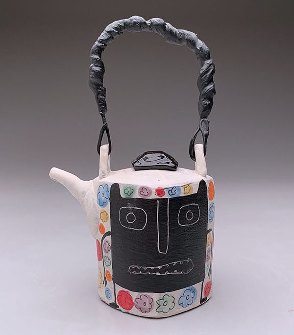 4 Teapot with Critter, 9 in. (23 cm) in height, mid-range stoneware, 2020.