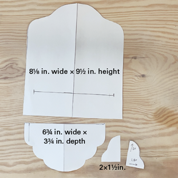 4 Once you have cut all the paper pieces, you should have 4 templates.