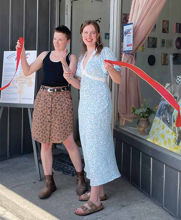 2 Madeleine Boucher and MK Noonan at the grand opening for MadKat Studios. 