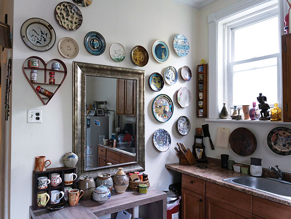 5 Middleton says, “I finally started filling my plate wall during the pandemic. A lot of room left.” Artists include Ron Meyers, Bandana Pottery (Michael Hunt and Naomi Dalglish), Jean-Nicolas Gérard, Alex Thomure, and Emma J V Parker of Australia.