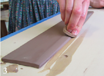 Cut slabs for the walls of the bowls, then taper and soften the rim edge with a rubber rib and sponge.