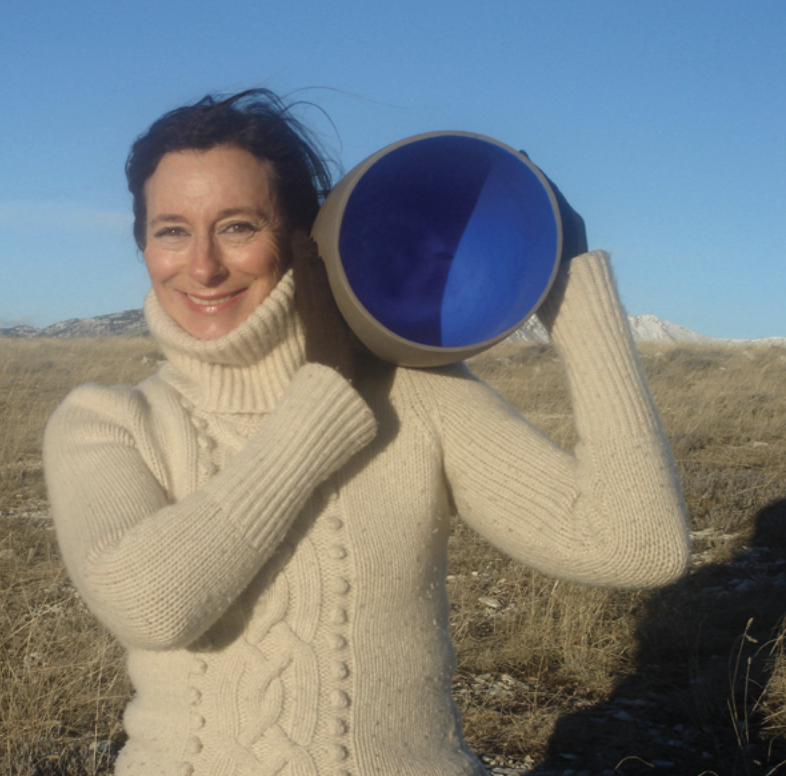 Martine Polisset with her piece.