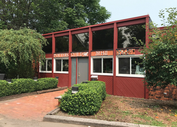 5  View of the Potters Guild front entrance. 