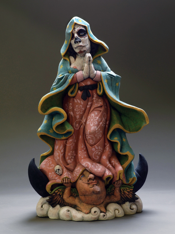 9 Our Lady of G, 38 in. (97 cm) in height, ceramic. 