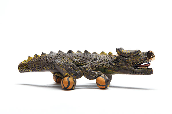 2 Roberto Lugo’s Dragon Pipe, ed. 1 of 5, 7¼ in. (18 cm) in length, ceramic, glaze, 2021.  Photo: Julia Lehman. Courtesy of Wexler Gallery. 