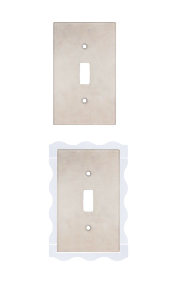 1 Scanned light switch cover templates scaled up 10% to account for shrinkage post-firing. 