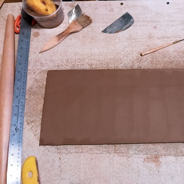 1 Start with a slab that is 10×16 inches and about ⅜ inch thick. 