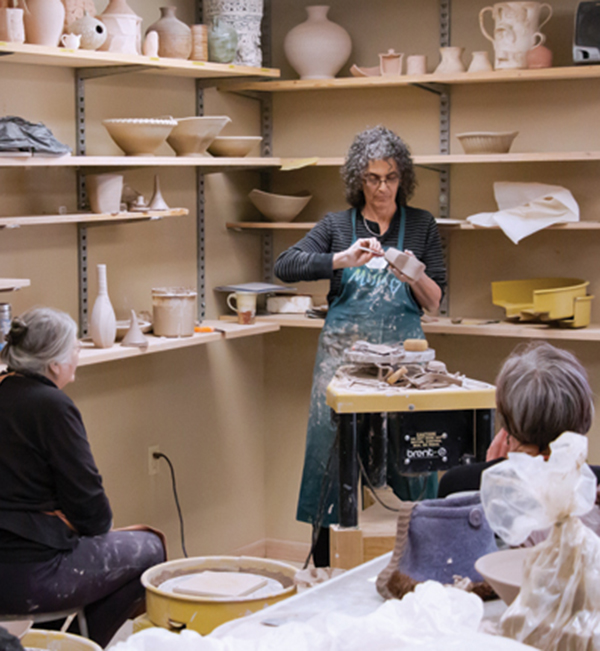 6 Ceramic artist Ellen Shankin gives an artist talk and demonstration at the Grand Marais Art Colony in 2019. 