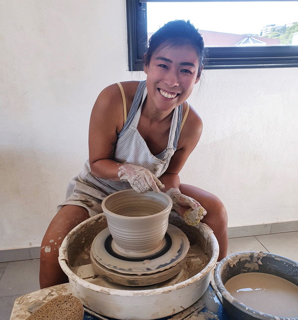 10 Lisette Cheng , Lauren Kearns’ private student for two weeks, at the IaRex l’Atelier International Artists Residency Exchange. 