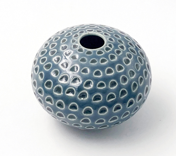 3 Vanessa Bullick’s Dimpled Pot, 3½ in. (9 cm) in diameter, stoneware, porcelain glaze. 