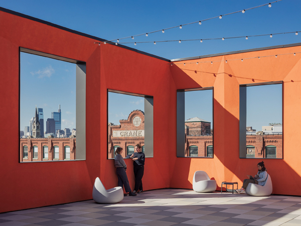 2 The Clay Studio’s open-air roof deck event space with view of Center City Philadelphia. Photo: Sam Oberter. 