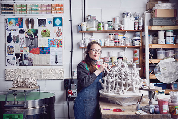 2 Tessa Eastman in her studio. Photo: Alun Callender.