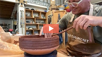 Image of Mike Griffin coil building a casserole dish.