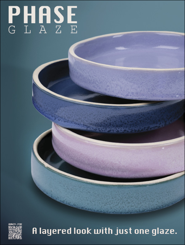 Amaco & Brent Phase Glaze ad image – October 2024