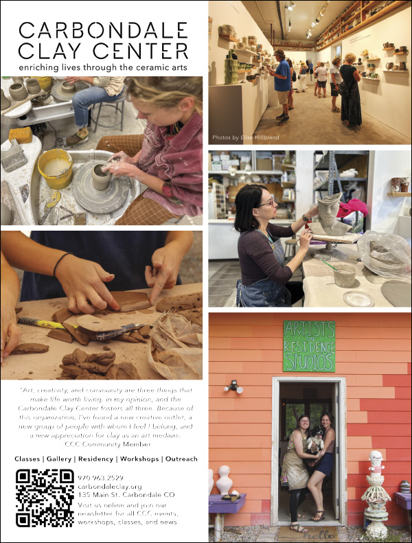 Carbondale Clay Center ad image – October 2024