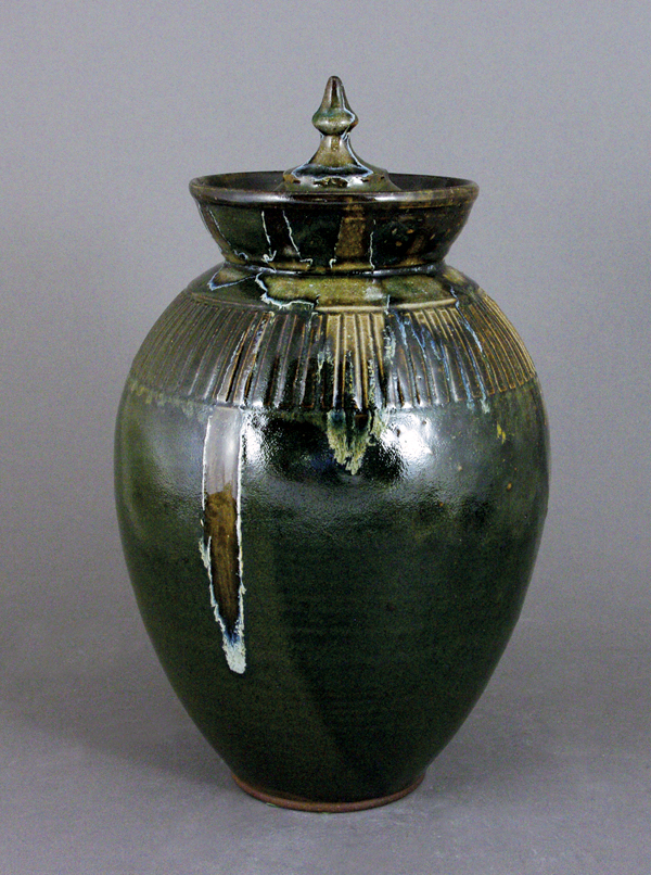 3 Travis Owens’ Covered Jar, 15 in. (38 cm) in height, 2014.