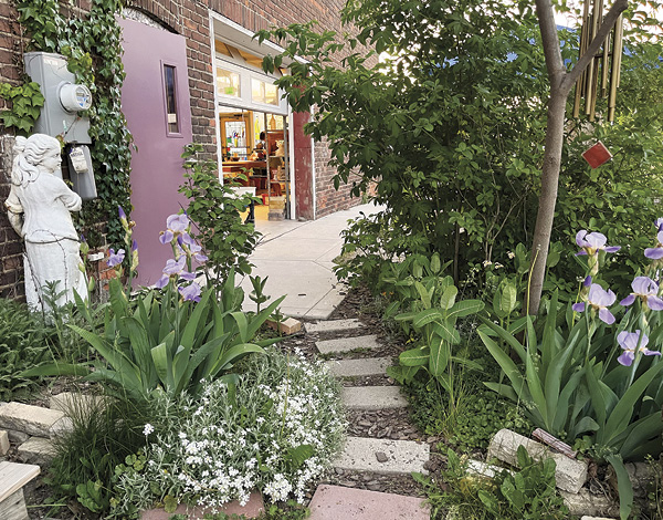 7 Garden view of Ceramics School in Hamtramck, Michigan.