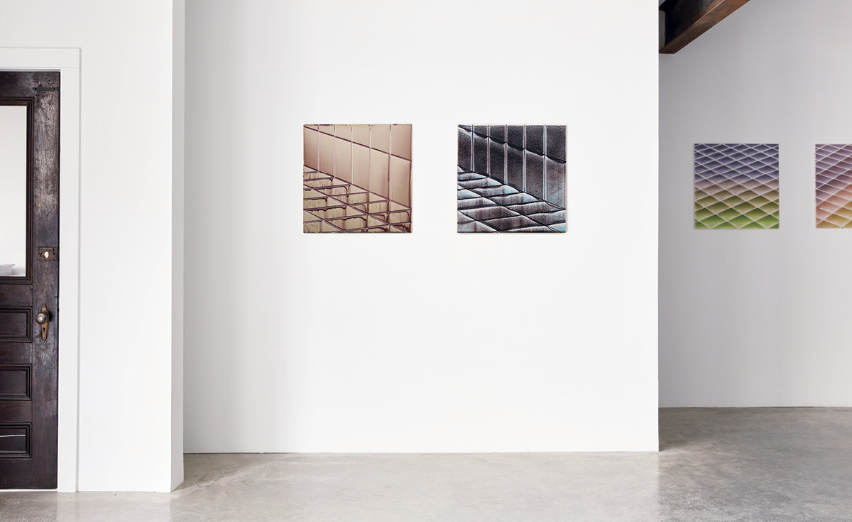 1 Installation view of “Gridlock,” at Headstone Gallery, in Kingston, New York, 2023. Photo: Kendall Mills, courtesy of Headstone Gallery.