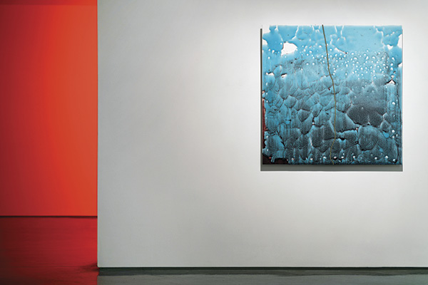 6 (The Ecology), 4 ft. (1.2 m) in width, ceramic panel, glaze, fired in reduction to cone 6, kintsugi-like repair, 2022.