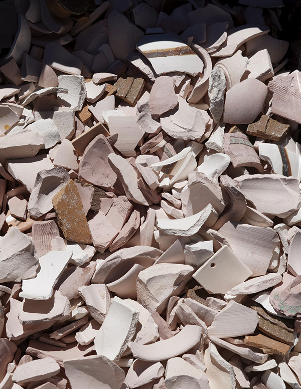 3 Fired seconds before being crushed for reuse.