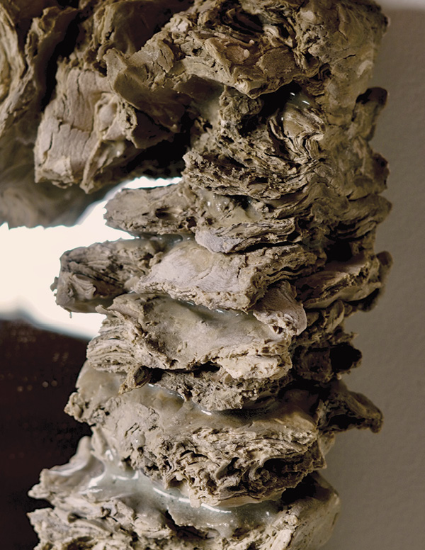 8 Humanity is on the verge of shattering Earth’s natural limits (detail), sink-trap sediment, mirror.