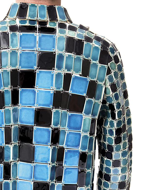 2 Shae Bishop's Shirt (detail), 2016. 3 Shirt (worn by Bishop), 2016. Photo: Mercedes Jelinek.