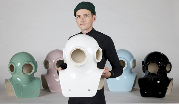 12 Shae Bishop's Diving Helmets, 2024. Photo: John Michael Kohler Arts Center.