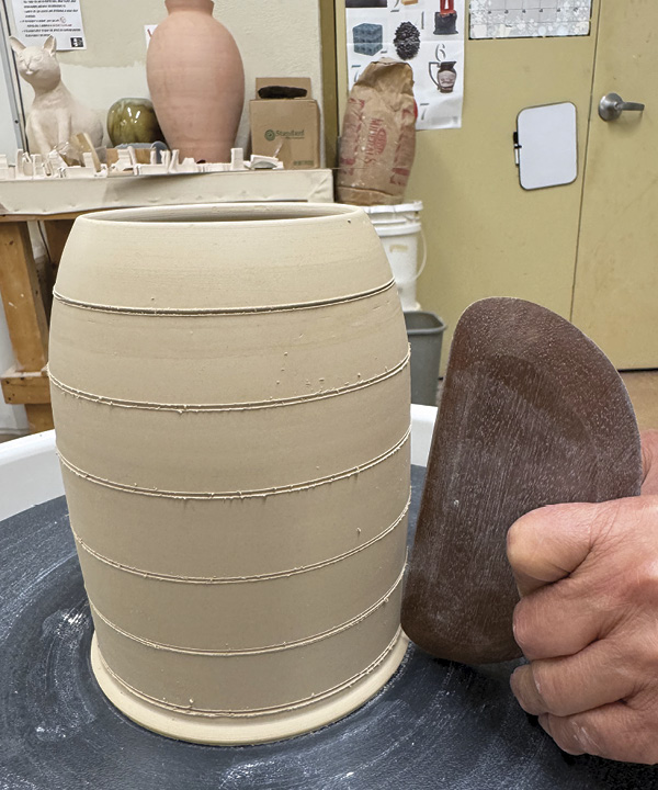 12 Add vertical lines using a straight edge.