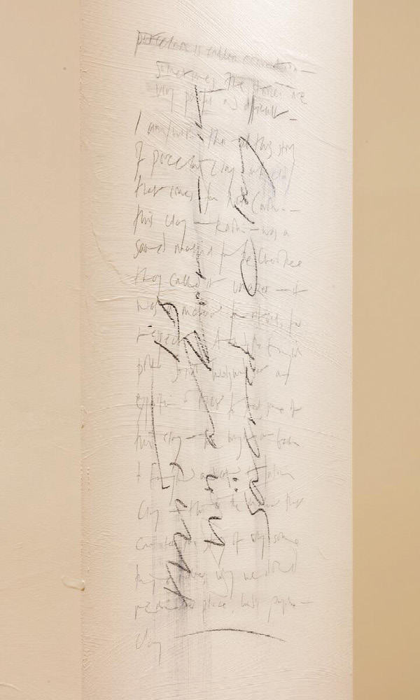 6 Detail of the eight directions of the wind: Edmund de Waal at The Huntington, located in the Chinese Garden’s Studio for Lodging the Mind. © Edmund de Waal, 2025.