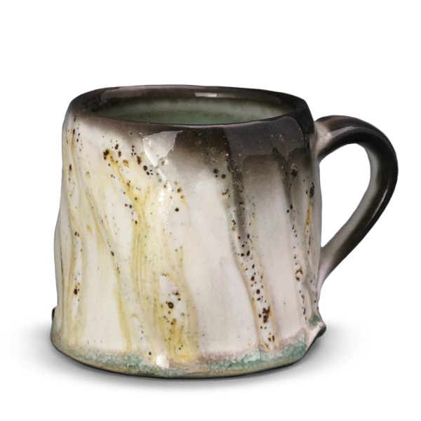 4 Chad Steve’s Glacial Pool Mug, 4½ in. (11 cm) in width, porcelain, soda fired to cone 10.