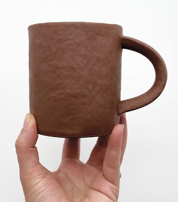 7 Finished faux pinched mug.