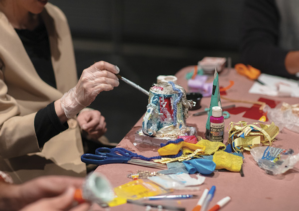 2 Participant working during the RTC workshop at Charlotte Street Foundation in Kansas City, Missouri.