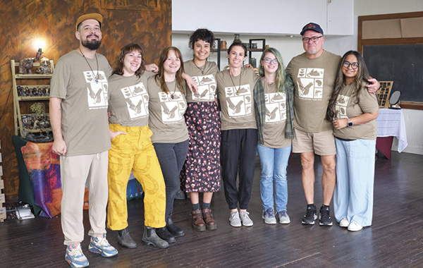 1 2024 Michiana Pottery Tour participants Brett Sauve, Sarah Duyer, Sadie Misiuk, Ana Luz Sainz Rodriguez, Anna Szafranski, Victoria Lewandowski, Dow Redcorn, and Yesha Panchal.