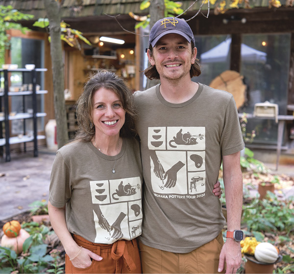 3 Breanna and Trevor Daugherty at their Goshen, Indiana, home and studio, 2024.